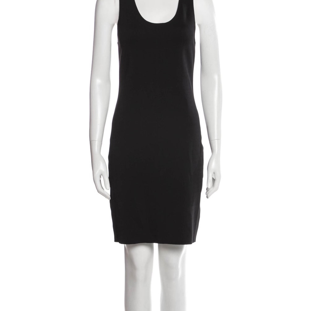 Helmut Lang Technical Neoprene Scuba Sleeveless Tank Dress Black Small